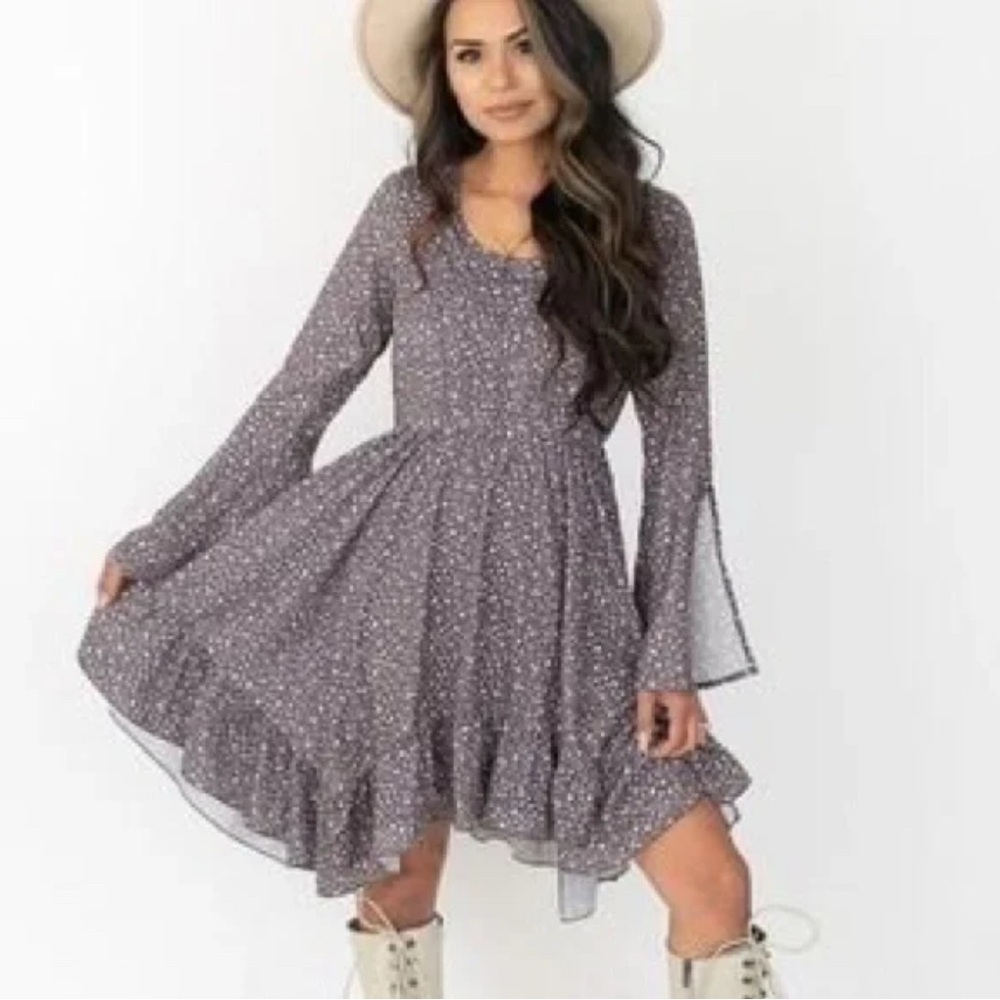 🩶Joyfolie Gray Timberly Dress 
EUC